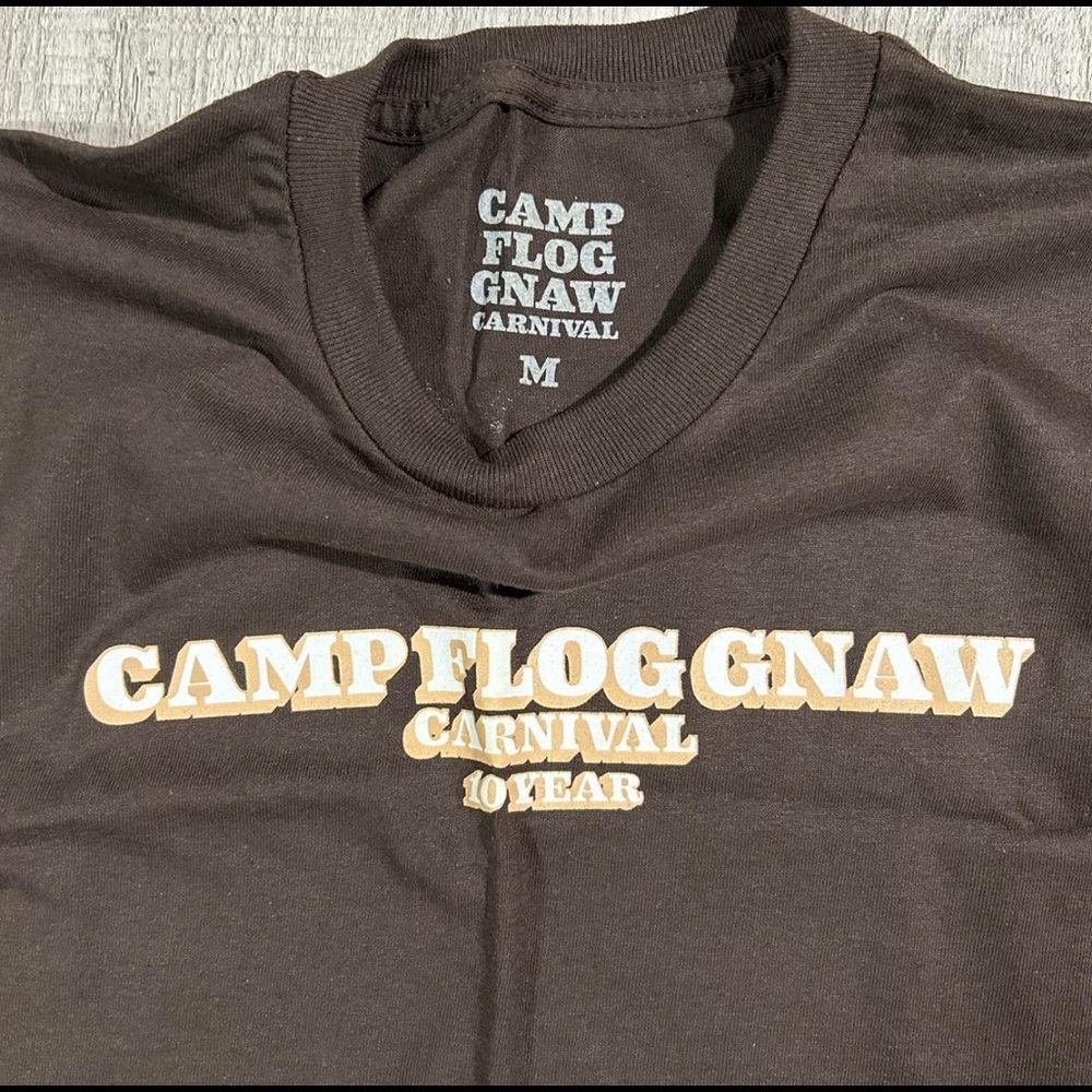 Camp Flog Gnaw 10th Anniversary Brown Tee